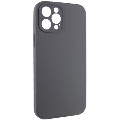 Купити Чехол Silicone Case Full Camera Protective (AA) NO LOGO для Apple iPhone 12 Pro (6.1") Серый / Dark Gray