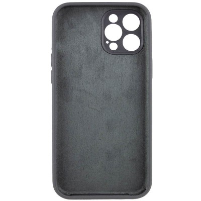 Купити Чехол Silicone Case Full Camera Protective (AA) NO LOGO для Apple iPhone 12 Pro (6.1") Серый / Dark Gray