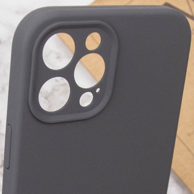 Купити Чехол Silicone Case Full Camera Protective (AA) NO LOGO для Apple iPhone 12 Pro (6.1") Серый / Dark Gray
