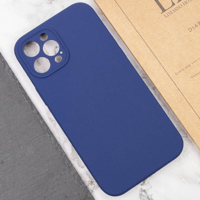 Купити Чехол Silicone Case Full Camera Protective (AA) NO LOGO для Apple iPhone 12 Pro (6.1") Синий / Deep navy