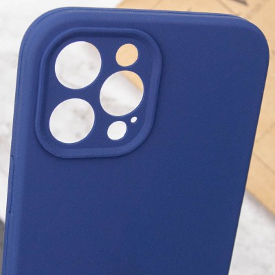 Купити Чехол Silicone Case Full Camera Protective (AA) NO LOGO для Apple iPhone 12 Pro (6.1") Синий / Deep navy
