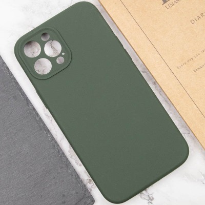 Купити Чехол Silicone Case Full Camera Protective (AA) NO LOGO для Apple iPhone 12 Pro Max (6.7") Зеленый / Cyprus Green