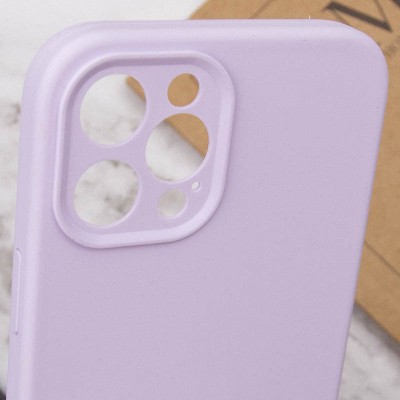 Купити Чехол Silicone Case Full Camera Protective (AA) NO LOGO для Apple iPhone 12 Pro Max (6.7") Сиреневый / Lilac