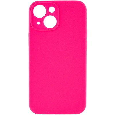 Купити Чехол Silicone Case Full Camera Protective (AA) NO LOGO для Apple iPhone 13 (6.1") Розовый / Barbie pink