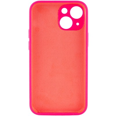 Купити Чехол Silicone Case Full Camera Protective (AA) NO LOGO для Apple iPhone 13 (6.1") Розовый / Barbie pink