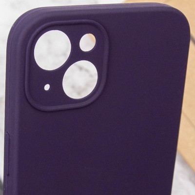 Купити Чехол Silicone Case Full Camera Protective (AA) NO LOGO для Apple iPhone 13 (6.1") Фиолетовый / Elderberry