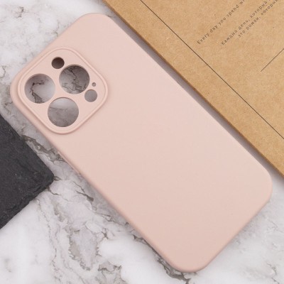 Купити Чехол Silicone Case Full Camera Protective (AA) NO LOGO для Apple iPhone 13 Pro (6.1") Розовый / Pink Sand