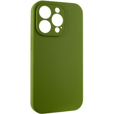 Купити Чехол Silicone Case Full Camera Protective (AA) NO LOGO для Apple iPhone 13 Pro Max (6.7") Зеленый / Dark Olive