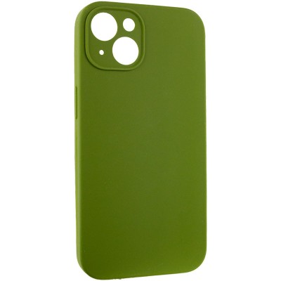 Купити Чехол Silicone Case Full Camera Protective (AA) NO LOGO для Apple iPhone 14 (6.1") Зеленый / Dark Olive