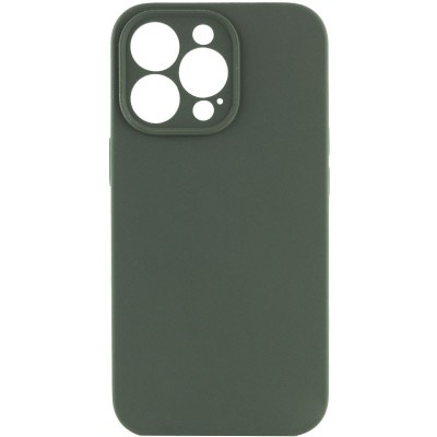 Купити Чехол Silicone Case Full Camera Protective (AA) NO LOGO для Apple iPhone 14 Pro (6.1") Зеленый / Cyprus Green