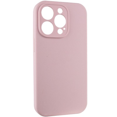 Купити Чехол Silicone Case Full Camera Protective (AA) NO LOGO для Apple iPhone 14 Pro (6.1") Розовый / Chalk Pink