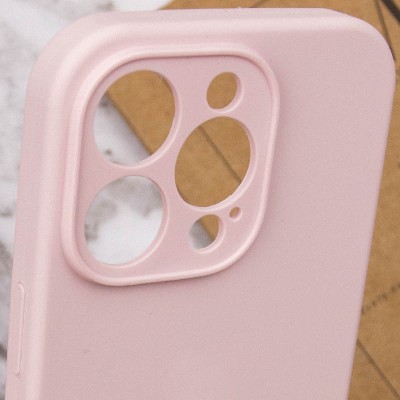 Купити Чехол Silicone Case Full Camera Protective (AA) NO LOGO для Apple iPhone 14 Pro (6.1") Розовый / Chalk Pink