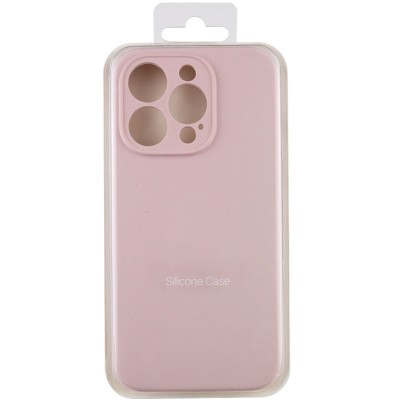 Купити Чехол Silicone Case Full Camera Protective (AA) NO LOGO для Apple iPhone 14 Pro (6.1") Розовый / Chalk Pink