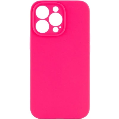 Купити Чехол Silicone Case Full Camera Protective (AA) NO LOGO для Apple iPhone 14 Pro Max (6.7") Розовый / Barbie pink