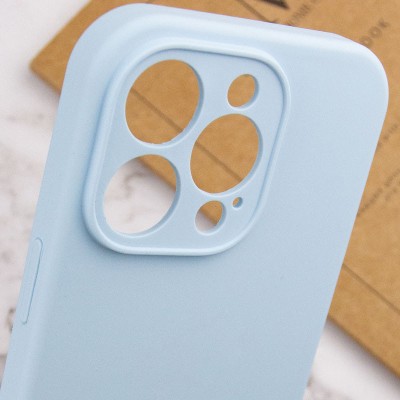 Купити Чехол Silicone Case Full Camera Protective (AA) NO LOGO для Apple iPhone 15 Pro Max (6.7") Голубой / Sweet Blue
