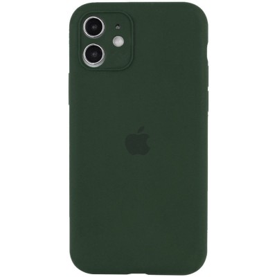 Чехол Silicone Case Full Camera Protective (AA) для Apple iPhone 12 (6.1") Зеленый / Cyprus Green / PVH