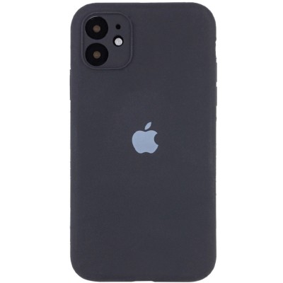 Купити Чехол Silicone Case Full Camera Protective (AA) для Apple iPhone 12 (6.1") Серый / Dark Gray / PVH