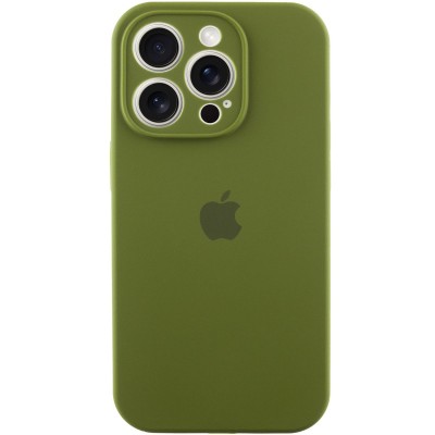 Купити Чехол Silicone Case Full Camera Protective (AA) для Apple iPhone 12 Pro (6.1") Зеленый / Dark Olive / PVH