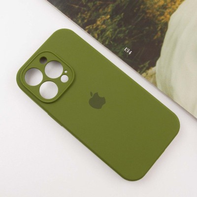 Купити Чехол Silicone Case Full Camera Protective (AA) для Apple iPhone 12 Pro (6.1") Зеленый / Dark Olive / PVH