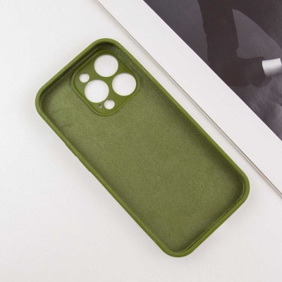 Купити Чехол Silicone Case Full Camera Protective (AA) для Apple iPhone 12 Pro (6.1") Зеленый / Dark Olive / PVH