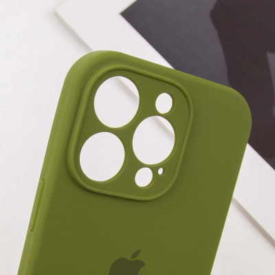 Купити Чехол Silicone Case Full Camera Protective (AA) для Apple iPhone 12 Pro (6.1") Зеленый / Dark Olive / PVH