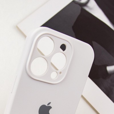Чехол Silicone Case Full Camera Protective (AA) для Apple iPhone 12 Pro Max (6.7") Белый / White / PVH