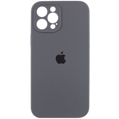 Купити Чехол Silicone Case Full Camera Protective (AA) для Apple iPhone 12 Pro Max (6.7") Серый / Dark Gray / PVH