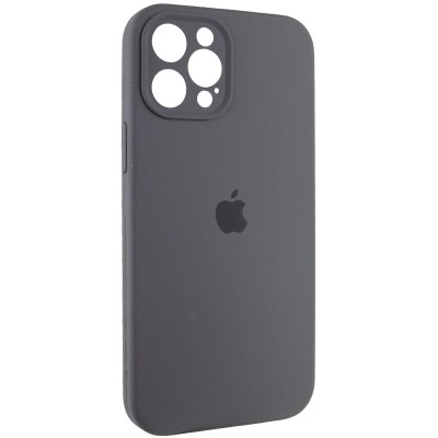 Купити Чехол Silicone Case Full Camera Protective (AA) для Apple iPhone 12 Pro Max (6.7") Серый / Dark Gray / PVH