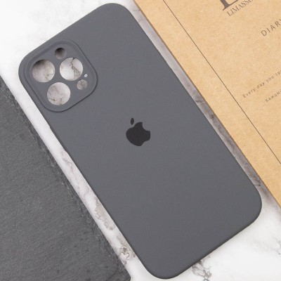 Купити Чехол Silicone Case Full Camera Protective (AA) для Apple iPhone 12 Pro Max (6.7") Серый / Dark Gray / PVH