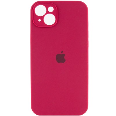 Купити Чехол Silicone Case Full Camera Protective (AA) для Apple iPhone 13 (6.1") Красный / Rose Red / PVH