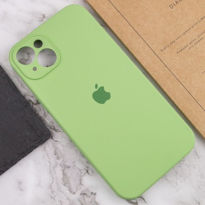 Купити Чехол Silicone Case Full Camera Protective (AA) для Apple iPhone 13 (6.1") Мятный / Mint / PVH