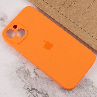 Чехол Silicone Case Full Camera Protective (AA) для Apple iPhone 13 (6.1") Оранжевый / Cantaloupe / PVH