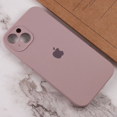 Чехол Silicone Case Full Camera Protective (AA) для Apple iPhone 13 (6.1") Серый / Lavender / PVH