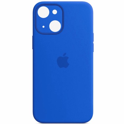 Чехол Silicone Case Full Camera Protective (AA) для Apple iPhone 13 (6.1") Синий / Capri Blue / PVH