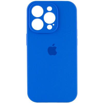 Чехол Silicone Case Full Camera Protective (AA) для Apple iPhone 13 Pro Max (6.7") Синий / Capri Blue / PVH