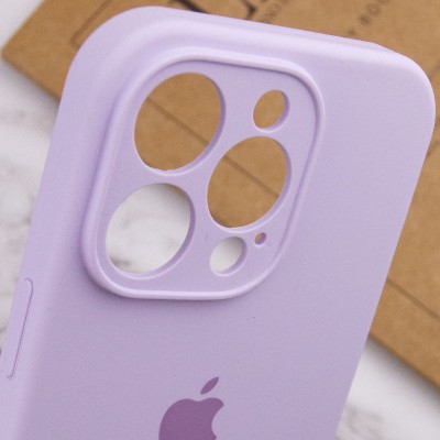 Чехол Silicone Case Full Camera Protective (AA) для Apple iPhone 13 Pro Max (6.7") Сиреневый / Lilac / PVH