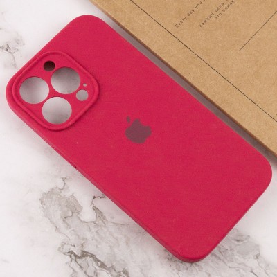 Купити Чехол Silicone Case Full Camera Protective (AA) для Apple iPhone 14 Pro Max (6.7") Красный / Rose Red / PVH