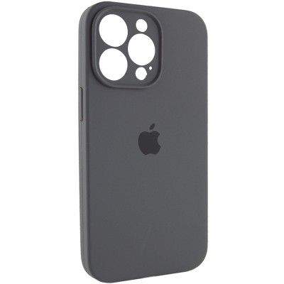 Купити Чехол Silicone Case Full Camera Protective (AA) для Apple iPhone 14 Pro Max (6.7") Серый / Dark Gray / PVH