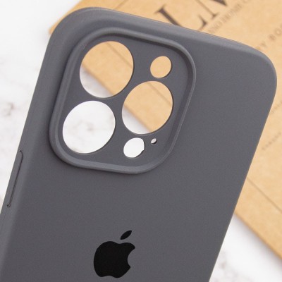 Купити Чехол Silicone Case Full Camera Protective (AA) для Apple iPhone 14 Pro Max (6.7") Серый / Dark Gray / PVH