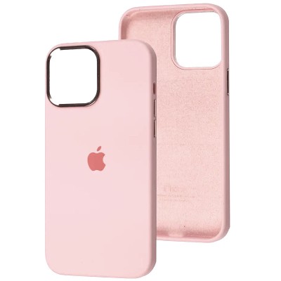 Купити Чехол Silicone Case Metal Buttons (AA) для Apple iPhone 12 Pro / 12 (6.1") Розовый / Chalk Pink