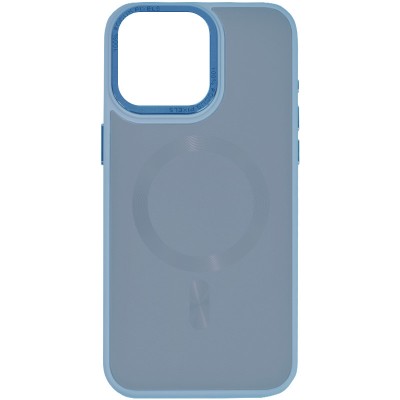 Купити Чехол TPU+Glass Sapphire Midnight Open Camera with MagSafe для Apple iPhone 15 (6.1") Голубой / Blue