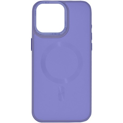 Купити Чехол TPU+Glass Sapphire Midnight Open Camera with MagSafe для Apple iPhone 15 (6.1") Сиреневый / Lilac