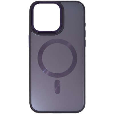 Купити Чехол TPU+Glass Sapphire Midnight Open Camera with MagSafe для Apple iPhone 15 Plus (6.7") Фиолетовый / Deep Purple