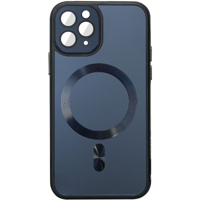 Купити Чехол TPU+Glass Sapphire Midnight with MagSafe для Apple iPhone 15 Pro Max (6.7") Черный / Black