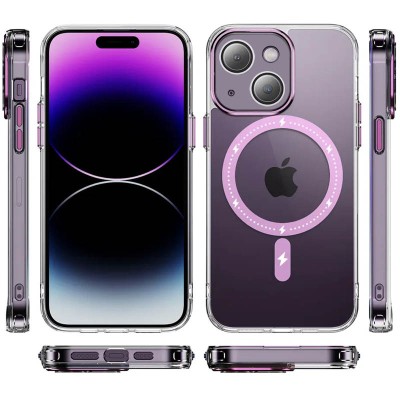 Купити Чехол TPU+PC Colorful with MagSafe для Apple iPhone 13 (6.1") Pink