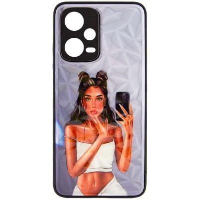 TPU+PC чехол Prisma Ladies для Xiaomi Redmi Note 12 4G Black in White