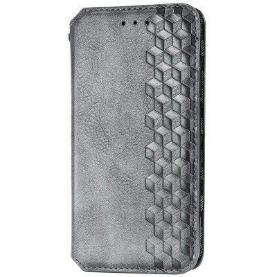 Купити Кожаный чехол книжка GETMAN Cubic (PU) для Xiaomi Redmi Note 9s / Note 9 Pro / Note 9 Pro Max Серый