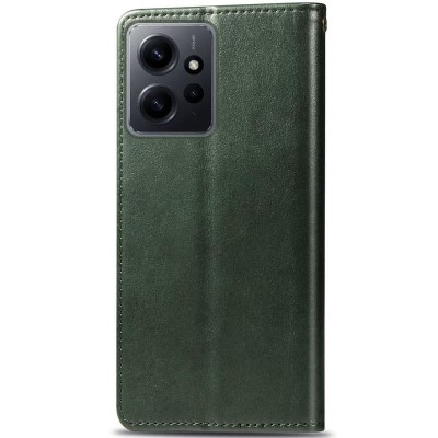 Купити Кожаный чехол книжка GETMAN Gallant (PU) для Xiaomi Redmi Note 12 4G Зеленый