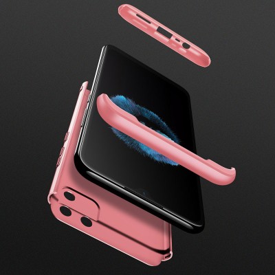 Пластиковая накладка GKK LikGus 360 градусов (opp) для Realme C11 (2020) Розовый / Rose Gold - 4