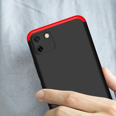 Пластиковая накладка GKK LikGus 360 градусов (opp) для Realme C11 (2020) Черный / Красный - 1